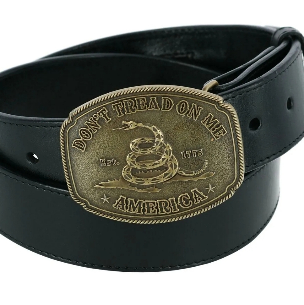 New dont tread on me belt snake buckle approximately 3x4